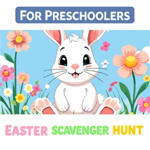 Oster-Schnitzeljagd für Kinder im Alter von 3-6 Jahren Ostern Eiersuche Osterhase Flucht Ostersuche Schatzsuche Indoor-Spiel DRUCKBAR