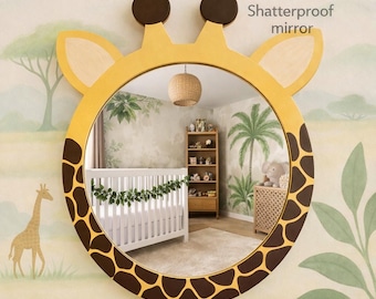 Giraffe Wall Shatterproof Mirror – Nursery &  Children’s Room Decor