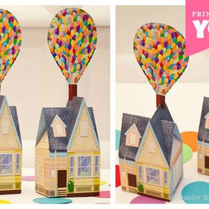 Balloon House Favor Box - Small : Print at Home UP Inspired House Gift Box | New Home | DIY Printable | Digital File - Instant Download