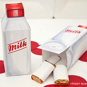 Milk Bottle Favor Box Red : DIY Printable Vintage Glass Bottle Inspired PDF Milk & Cookies Farm Birthday Instant Download image 2