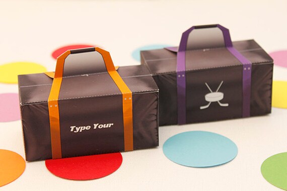 Hockey Bag Favor Box : Print at Home Full-Color Template | Pick the Strap Color | DIY Printable | Digital File - Instant Download Il_570xn
