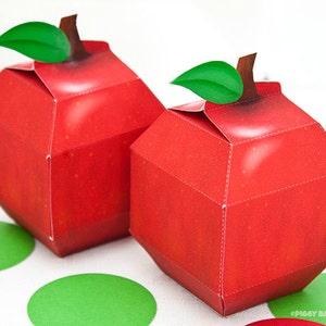 Apple Favor Box : DIY Printable School and Teacher Inspired PDF Instant Download image 5