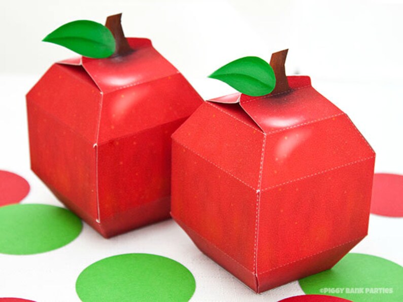 Apple Favor Box : DIY Printable School and Teacher Inspired PDF Instant Download image 5