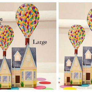 Balloon House Favor Box Small : Print at Home UP Inspired House Gift Box New Home DIY Printable Digital File Instant Download image 5