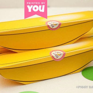 Banana Favor Box: Print at Home Full-Color Template | Birthday | Monkey | Jungle | Fruit | DIY Printable | Digital File - Instant Download