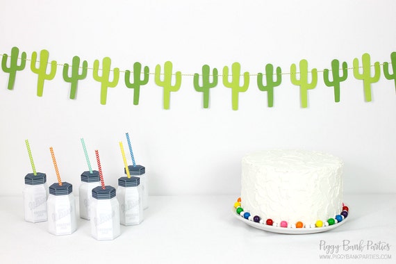 Cactus Garland Kit : U-String Cacti Bunting | Fiesta | Succulent Room Decoration | Cinco de Mayo Party Decoration | Photo Booth Decoration Il_570xn