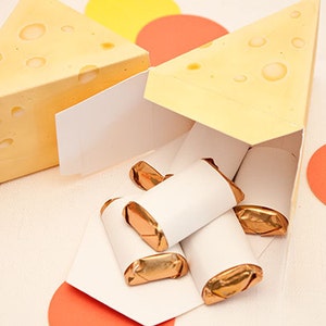 Swiss Cheese Favor Box : DIY Printable PDF Instant Download image 4