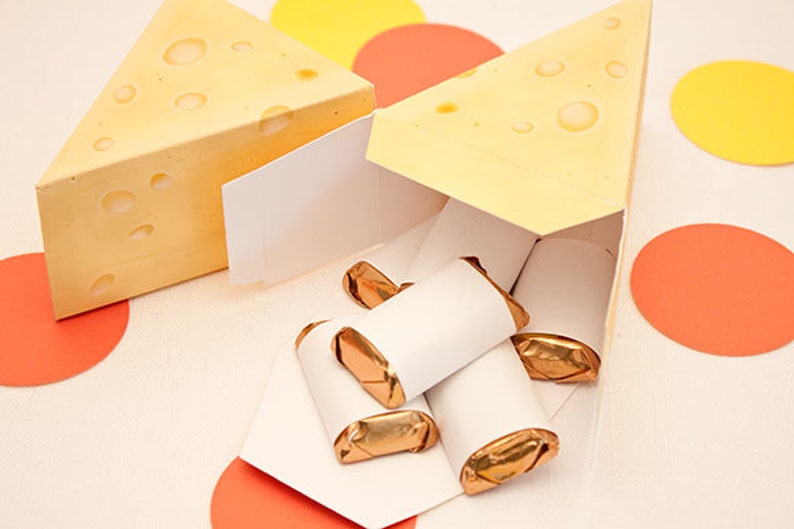 Swiss Cheese Favor Box : DIY Printable PDF Instant Download image 4