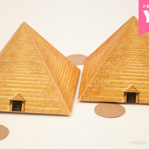 Ägyptische Pyramide Geschenkbox: Print at Home Vollfarbvorlage | Pharao Grab Geschenkbox | DIY Printable | Digitale Datei - Sofort Download