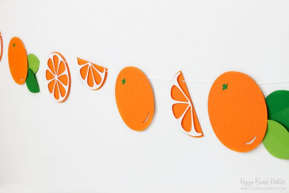 Orange Garland Handcrafted Citrus Party Decoration Brunch
