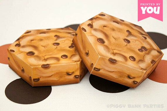 Cookie Favor Box : Print at Home Chocolate Chip Cookie Gift Box | Milk & Cookies Party Favor | DIY Printable | Digital File Instant Download Il_570xn