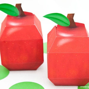 Apple Favor Box : DIY Printable School and Teacher Inspired PDF Instant Download image 3