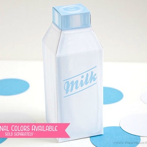 Milk Bottle Favor Box Red : DIY Printable Vintage Glass Bottle Inspired PDF Milk & Cookies Farm Birthday Instant Download image 3