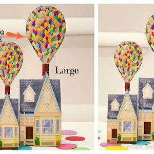 Balloon House Favor Box Large : Print at Home Full-Color Template UP Inspired House DIY Printable Digital File Instant Download image 5