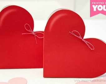 Scatola portaconfetti CUORE rosso: stampa a casa confezione regalo di San Valentino / bomboniera / addio al nubilato / baby shower / fai da te stampabile / file digitale