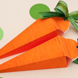 CARROT Favor Box : Easter DIY Printable PDF | Rabbit Gift Box | Farm Party | Easter Party | Print at Home | Vegetable | Instant Download