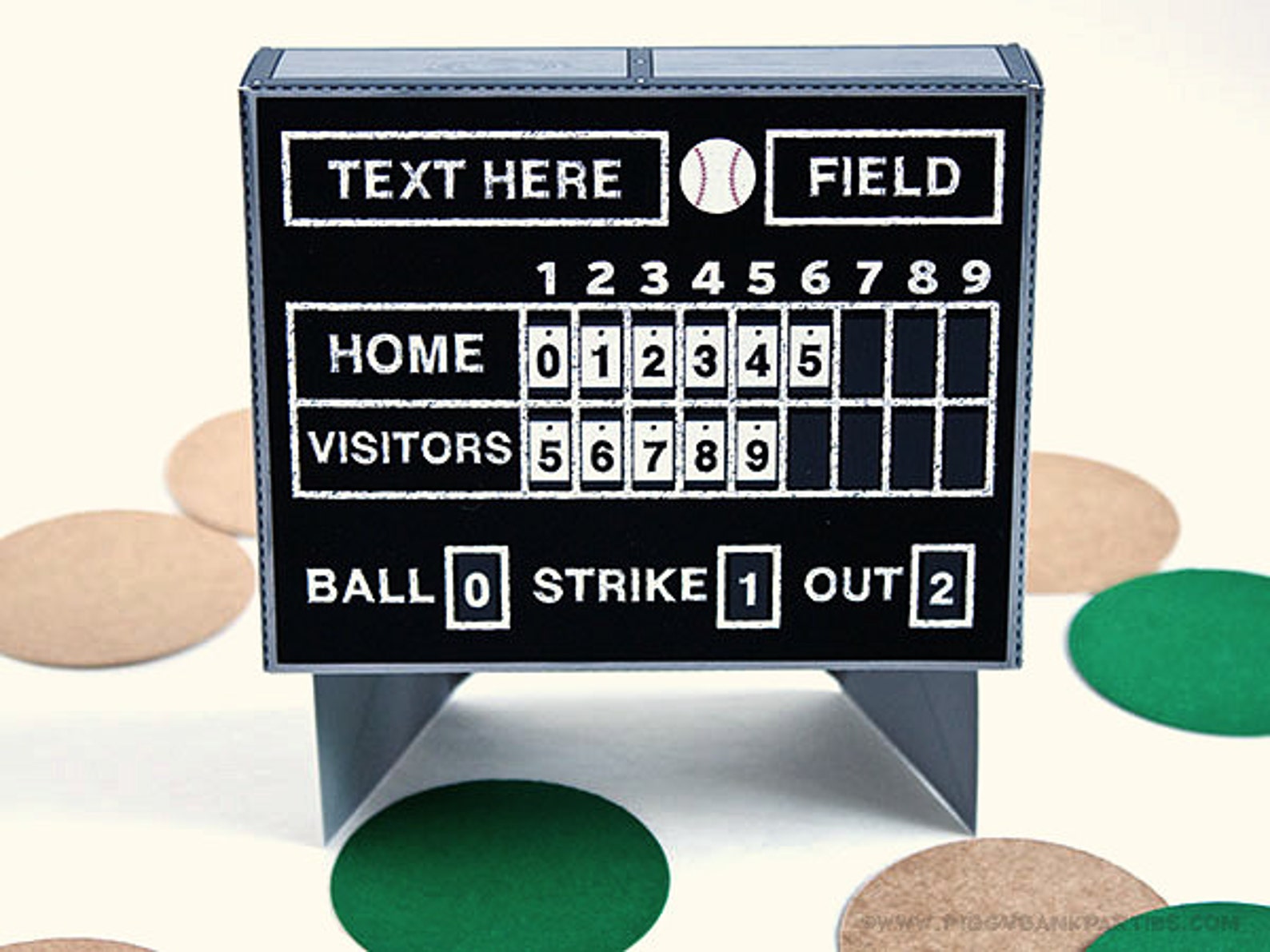 Baseball Scoreboard Favor Box : DIY Printable Vintage Scoreboard Gift ...