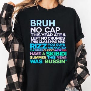 Gen A Slang Teachers Happy Last Day Of School 2025 Funny Png, Bruh No Cap png, Summer teacher Png, Last Day Of School Quote Png