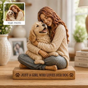 Custom Photo Best Dog Mom Wooden Block, Personalized Dog Memorial Gift, Dog Lover Plaque, Pet Owner Birthday Present, Pet Loss Keepsake