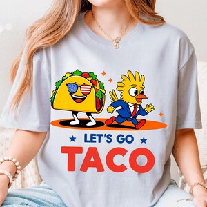 Let's Go Taco Funny Trump Always Chickens Out png, Anti-Trump Cartoon Design, Political Satire Graphic, Trump Always Chickens Out PNG