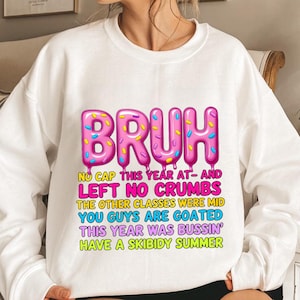 Gen A Slang Teachers Happy Last Day Of School 2025 Funny Png, Bruh No Cap png, Summer teacher Png, Last Day Of School Quote Png
