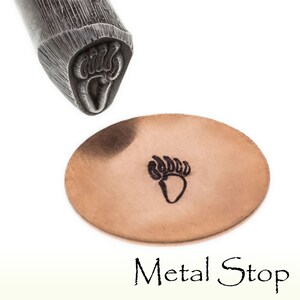 Paw Print Critter Waschbär Metall Design Schmuck Stempel-Werkzeug für Gebrauch mit weichen Metallen hergestellt aus gehärtetem Werkzeugstahl