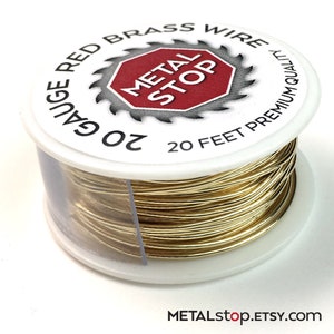 Red Brass Wire (Rich low brass) New Gold 20 gauge Spool of Dead Soft Premium Jewelers grade wire 20 foot length soft brass wire