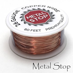 Copper Wire 26 gauge Spool of Dead Soft Premium Jewelers grade pure copper wire 80 foot length soft copper wire