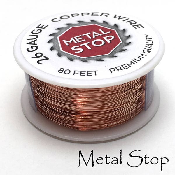 Copper Wire 26 gauge Spool of Dead Soft Premium Jewelers grade pure copper wire 80 foot length soft copper wire