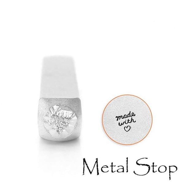 4mm Made with Love Metal Design Stamp