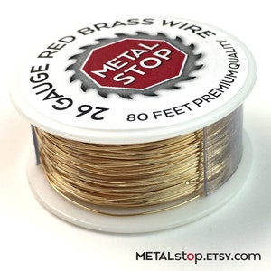 Red Brass Wire (Rich low brass) New Gold 26 gauge Spool of Dead Soft Premium Jewelers grade wire 80 foot length soft brass wire