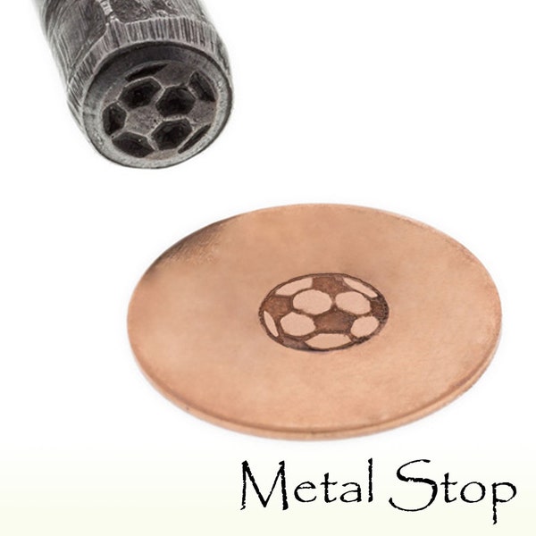 Metal Design Stamp- Soccer Ball- Metal Jewelry  Stamping