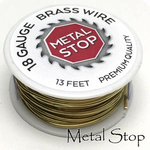 Brass Wire 18 gauge Spool of Dead Soft Premium Jewelers grade pure brass wire 13 foot length soft brass wire