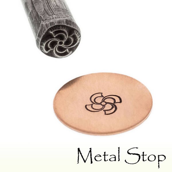 Metal Design Stamp-PINWHEEL FAN BLADES - Metal Jewelry Stamping