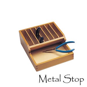 Wood Plier Rack jewelry bench organizer. Organize your work area. 7" L x 6-1/2" W x 2-1/2" H.