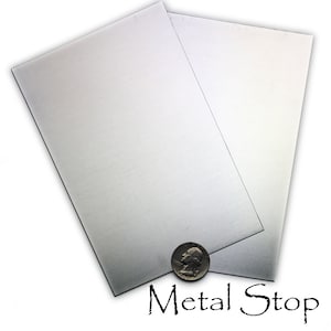 18 gauge Aluminum Metal Sheet 6&quot; x 4&quot; - Make stampings, cut shapes, practice - Buy 1 get 1 FREE