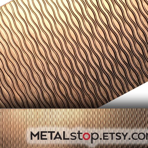 Textured Embossed Patterned Copper 24 Gauge Sheet Metal Etsy