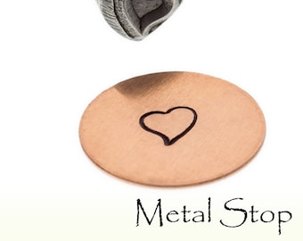 Open Heart Metal Design Stamp for Jewelry Making. The Best metal stamp tool for making impressions in metal of a heart design 5mm w x 5mm h