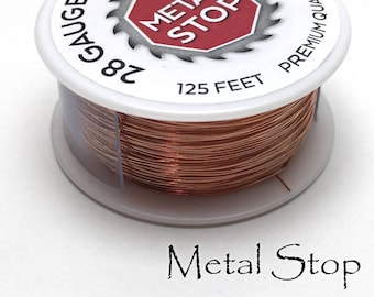 Copper Wire 28 gauge Spool of Dead Soft Premium Jewelers grade pure copper wire 125 foot length soft copper wire