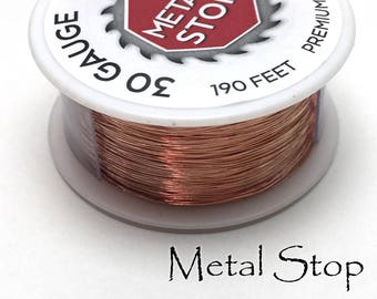 Copper Wire 30 gauge Spool of Dead Soft Premium Jewelers grade pure copper wire 190 foot length soft copper wire