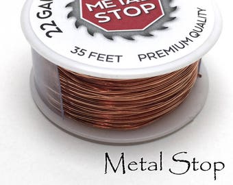 Copper Wire 22 gauge Spool of Dead Soft Premium Jewelers grade pure copper wire 35 foot length soft copper wire