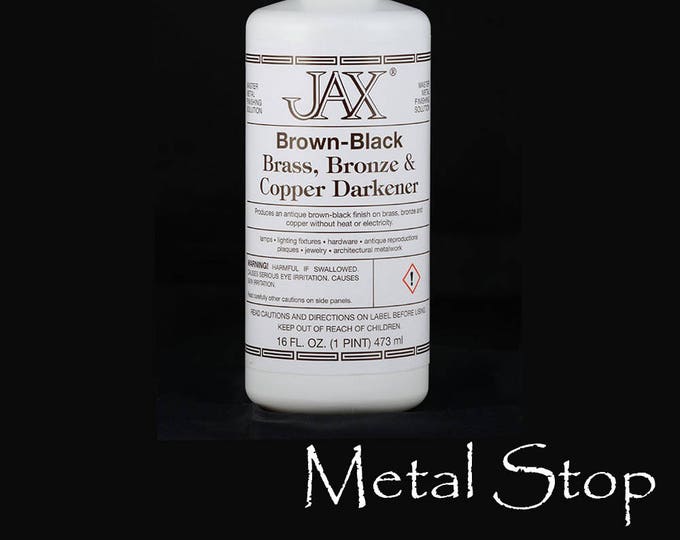 Jax Brown Black Metal Patina Darkener for Copper, Brass and Bronze 16