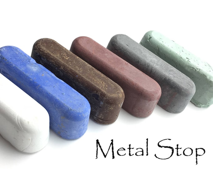 6 Piece BUFFING POLISHING COMPOUND Set by Enkay. Set of Six Metal