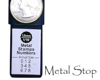 1.5mm NUMBER STAMP SET de 9 sellos numéricos Gran Adición a los sellos del alfabeto Nuevo precio más bajo 1/16" tamaño (pequeño)