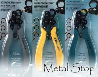 BeadSmith 1-Step Looper Pliers: Eye Pin Making Tool (1.5mm, 2.25mm & 3mm)