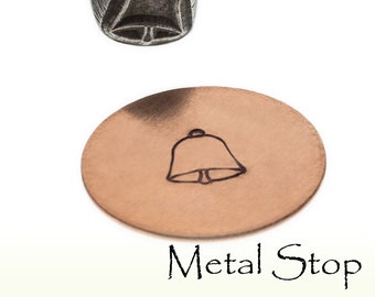 Bell Outline Metal Design Jewelry Stamp Tool for use with soft metals made of hardened tool steel 5mm wide x 6mm tall