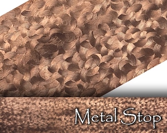 Textured Copper 24 gauge Sheet Metal 2.5" x 12" - Brush Pattern Solid Copper Sheet Metal 92