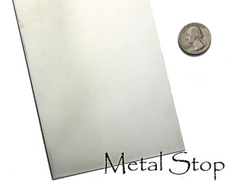 24 Gauge Nickel 5.875" x 3.875" Sheet Metal - Discounted sheet - Make Your Own Blanks and ID Tags