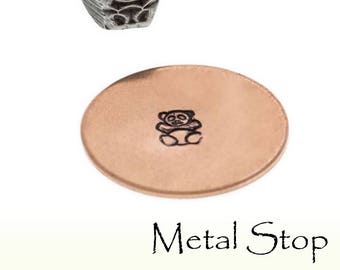 Teddy Bear Metal Design Stamp for child or baby themed jewelry designs