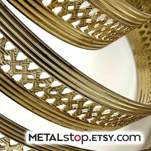 Brass Banding Strip 5 foot length 3/4&quot; width decorative pierced vintage flexible embellishment craft supply